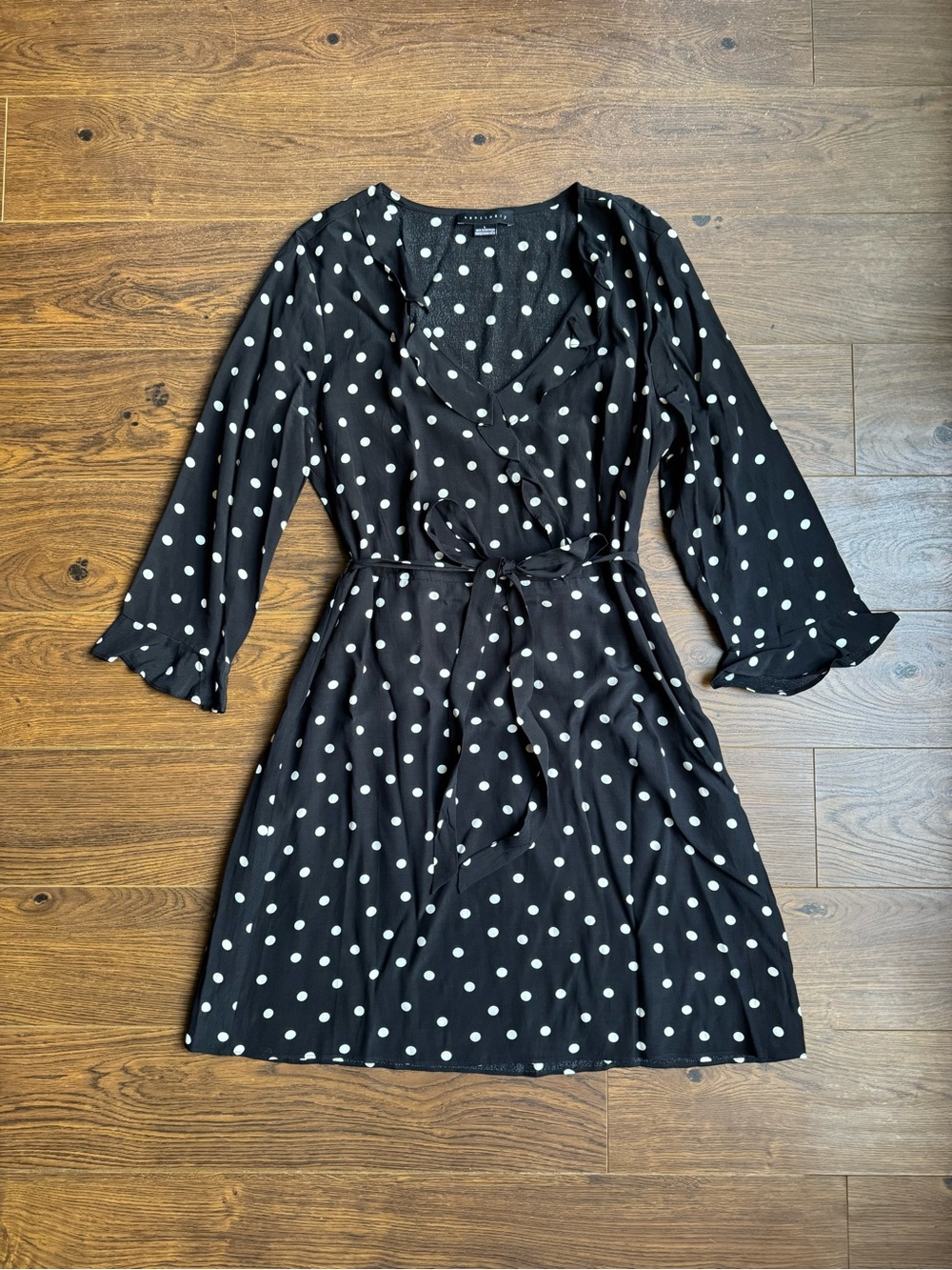 Sanctuary Black and White Polka Dot Dress with side-zip